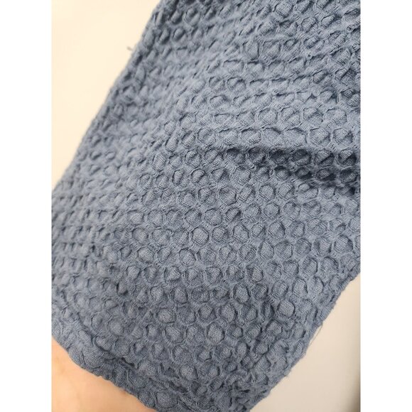 Focus Casual Life Womens Lagenlook Tunic Top size Large Blue Textured Minimalist - Picture 4 of 6